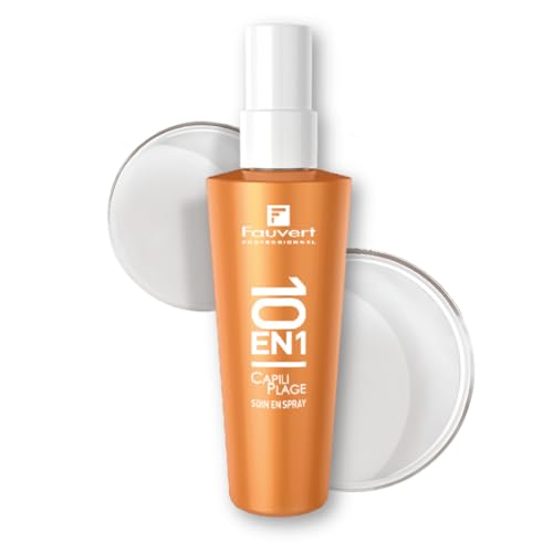 Fauvert Professionnel Soin Cheveux 10 en 1 Solaire CAPILIPLAGE - Sans Rinçage - Protection UV + Protéine de Soie + Huile d’Amande Douce pour Cheveux...