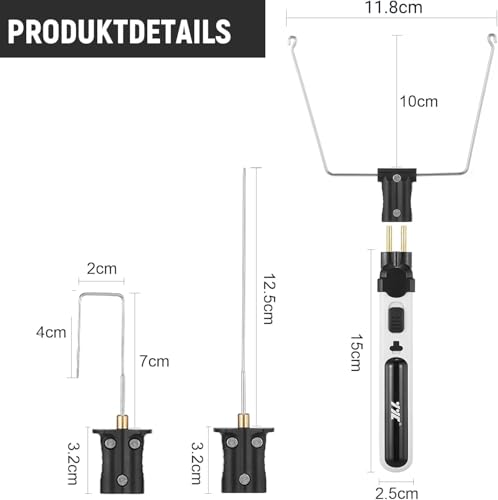 Styroporschneider Heißdrahtschneider Akku,Elektrischer styropor schneider mit LED-Vorleuchte,Kunststoffbox, Heiß-styroporschneider für Schnittkanten Kunststoffe & styropor(Weißer Style)