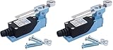 TWTADE/TZ-8108 Adjustable Roller Lever Arm Limit Switch NC-NO CNC Mill Router SPDT Momentary Limit Switch for CNC Mill Plasma TZ-8108 (Pack of 2)
