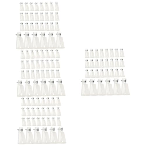 Alipis 4sets Strip Clip Hangers Outdoor Hooks Outside Hanging for Mount White 30pcs*4