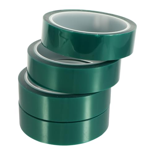 ELAYARD Hitzebeständiges Isolierband Pet Silikon 25mm×3 0,05mm 4 Rollen Antistatisches Reparaturband für Elektronik Hochspannungsisolierung