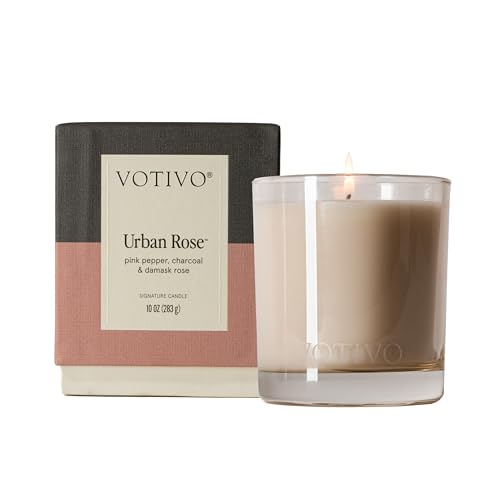 Votivo Urban Rose 10 oz Signature Candle | Soy Wax