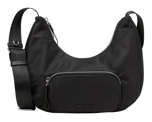 Marc O'Polo Nanja crossbody bag M black, sac bandoulière noir tendance pour femme