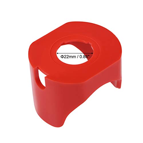 Uxcell 22Mm Plastic Two Feet Push Switch Button Protective Cover Red 1Pcs #TOP1