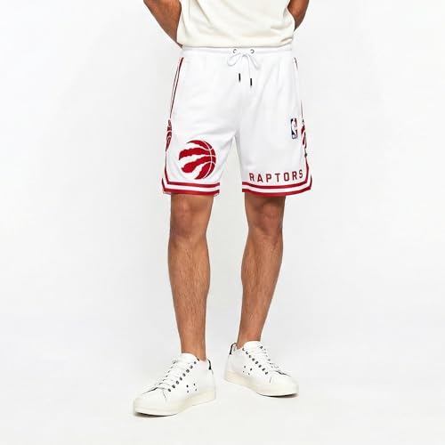 Pro Standard Mens NBA Toronto Raptors Classic Chenille Athletic Short White/Red