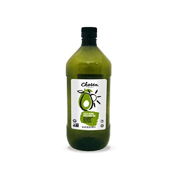 Chosen-Foods-Avocado-Oil--Kosher-Non-GMO-Keto-and-Paleo-Diet-Friendly-for-High-Heat-Cooking-Frying-Baking-Homemade-Sauces-Dressings-and-Marinades-BPA-Free-PET-Bottle-Bulk-2-Liter Chosen Foods 100% Pure Avocado Oil, Keto and Paleo Diet Friendly, Kosher Oil for Baking, High-Heat Cooking, Frying, Homemade Sauces, Dressings and Marinades (2 liters)
