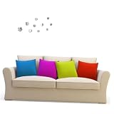 Generico Adesivo Specchio in Acrilico 3d Crystal Argento e Facile da Applicare per Soggiorno e Camera da Letto