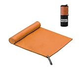 スポーツタオル速乾タオル 超吸水・防臭・抗菌 コンパクト折りたたみ可能 スポーツ/水泳/旅行/家庭用 2 サイズ選べ 柔らかく色褪せない 高耐久性 (Orange, M)