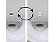 4 verfärbende Toiletten Sticker (2 x Sonne + 2 x Ei), Verfärbende Toilettensticker für Kinder, 35mm