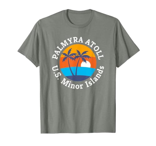 Palmyra Atoll Beach U.S. Minor Islands Summer Vacation T-Shirt, Men, Olive Heather, X-Large