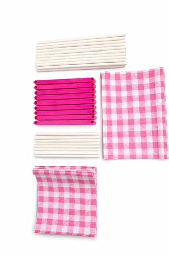 Image of Bumusty 5-Tier Shoe Rack, Pink Gingham Pattern, Fabric Storage Organizer, Space Saving Design Multipurpose Foldable Storage Rack, Bookshelf (5 Layer with Cover)