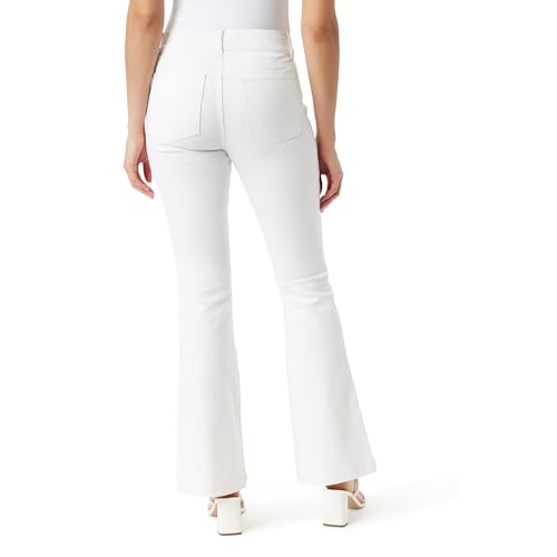Gloria Vanderbilt Women's Shape Effect Pull On High Rise Flare Jean Standard, Vintage White3