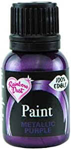 Rainbow Dust Pearl Food Colouring, Edible Paint in Pearlescent Colours, Ready to Use, Easy to Apply, Create Cakes & Cupcakes with an Indulgent Shimmer - Black 25ml