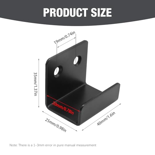 Image of 10Pcs Stainless Steel Tile Hanger Bracket Hook, Heavy Duty J Hook for Mirrors, Picture Frame, Ceramic Wall Display (20mm Inner Width)