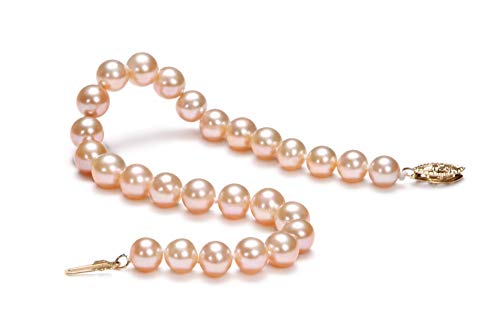 Pink 6-7mm AA Quality Freshwater Gold filled Cultured Pearl Bracelet For Women2