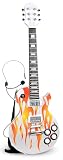 BONTEMPI - Guitarra Rock Electrónica Inalámbrica con Cuerdas de Metal, 8 Pistas Pregrabadas, Micrófono de Auriculares, Correa Bandolera, Apagado Automático 690mm