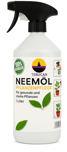 Tebucan Neemöl Spray 1000 ml Natürliche Pflanzenpflege Sprühfertig Niemöl mit Emulgator für Pflanzen Nachfüllbar