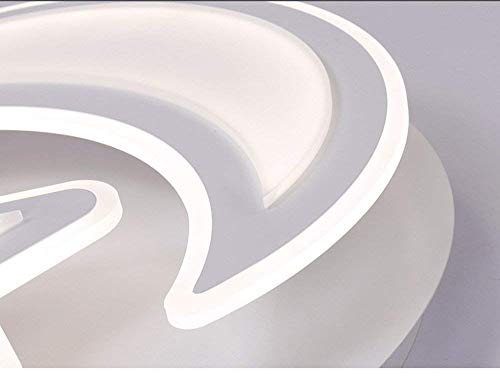 Plafonnier LED moderne étoiles lune 50cm avec télécommande GZZ