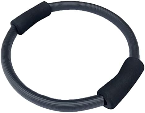 TEMKIN Yoga Wheel Exercise Yoga Circle Yoga Ring Pilates Workout Calf Arm Chest Waist Training Stretch Resistance Trainer Home Fitness Equipment (Color : Black)