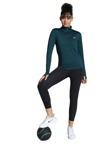 Image of Silvertraq Women's Athleisure Runner Zip Neck T-Shirt