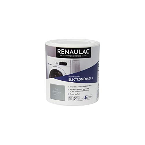RENAULAC Peinture Rénovation Electroménager Gris Aluminium - Brillant - 0,5L - 6m²/ pôt