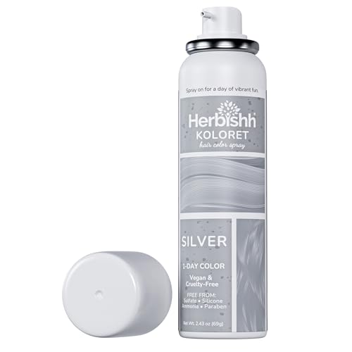 Herbishh Koloret Spray Color Temporario Plata Pastel 69g