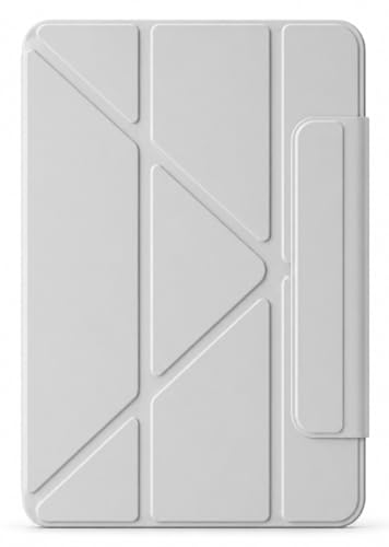 Image of Mavro Vegan Leather Case for OnePlus Pad Go 2 12.1 Inch and Oppo Pad 5, Multi-Angle Magnetic Stand Cover with Pencil Holder (Grey, Leather Y-Stand)