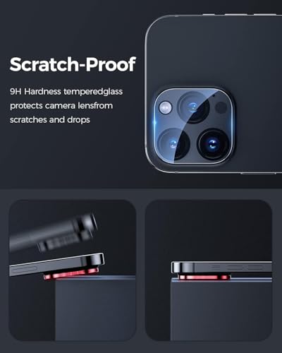 Image of Premium Tempered Glass Screen Protector with Camera Lens Protector for iPhone 13 Pro - [2-Pack] Ultra-Clear, Anti-Scratch, Easy Installation
