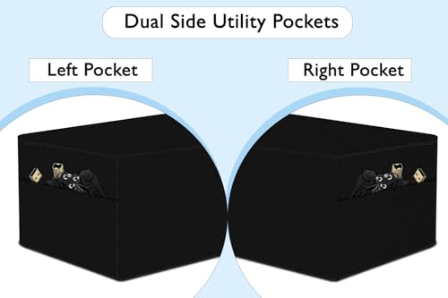 Image of The Furnishing Tree Polyester Waterproof & Dustproof Printer Cover - Compatible with Auto Duplex Laser Brother DCP-L2640DW Printers, Heavy-Duty black Polyester , Dimensions in DxWxH - ( 40x42x26 CM)