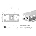 1PC 1020 Aluminum Profile 2010 Industrial Anodized Linear Guides 20 * 10 Extrusion Frame EU Standard Anodizing 1020H-3.2 Linear Motion Guides(1020-3.3 Silver,500mm)