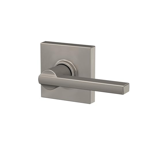 SCHLAGE F10 LAT 619 COL Collins Trim Latitude Hall und Kleiderschrank Hebel, Satin Nickel