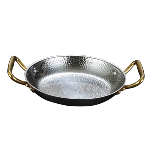 ULTECHNOVO Sartén Inoxidable Doble Asas para Paella y Verduras Utensilios de Cocina para Inducción Resistente Limpiar