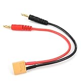 AMONIDA XT60 to 4.0mm Banana Plug 14AWG Cable, XT60 Female Adapter Cable Reliable for Boat Models for Airplane for Rc Car