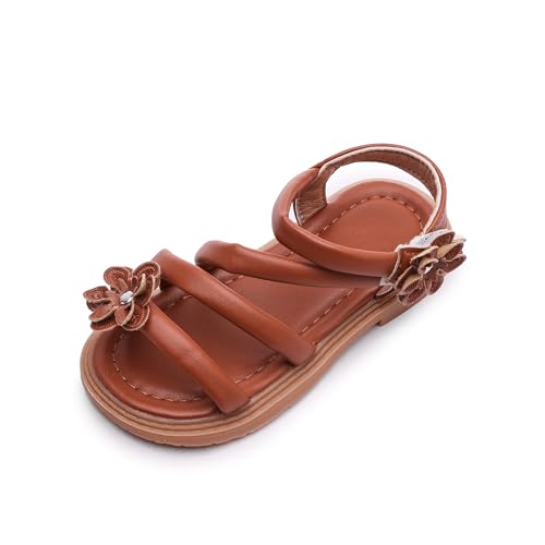 Image of Komfyea Girl Summer Cute Wrap Toe Toddler Soft Flower Flat Beach Sandal Shoes