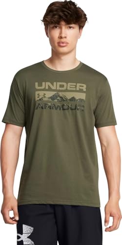 Under Armour - Mens Stacked Logo Fill T T-Shirt, Color Marine Od Green (391), Size: Large