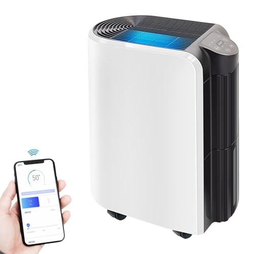 RkgSinuo Deshumidificador para El Hogar, Compresor Inteligente, AplicacióN Inteligente, con Manguera De DesagüE, Bloqueo Infantil, Ideal para Dormitorios, LavanderíAs Y SóTanos MS-920B