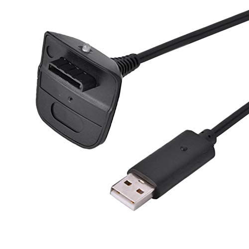 Ymiko pour Microsoft pour Manette sans Fil Xbox 360 Chargeur USB Câble de Charge Rapide, Cuivre Pur(Noir) Cover