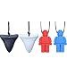 Chew Necklace by GNAWRISHING - 4-Pack (Shark Tooth and Robot) - Perfect for Autistic, ADHD, SPD, Oral Motor Children, Kids, Boys, and Girls (Tough, Long-Lasting)