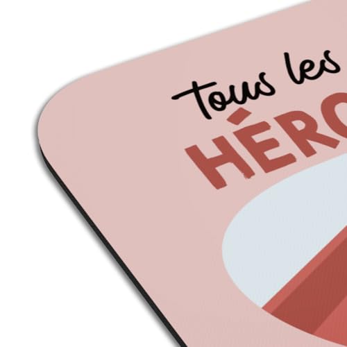 Set de table les vrais héros rose pour repas de couvreur - 4