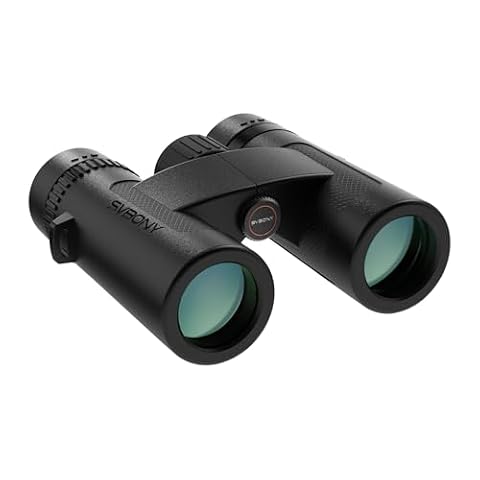 Svbony Ulepszona SV202 8x32 ED Lornetka, Soczewka BAK4 Prism FMC, IPX7 Wodoodporność, Korekcja Fazy, Powłoka Dielektryczna Prism, Szerokokątny Obiektyw dla Dorosłych, Obserwacja Ptaków, Czarna