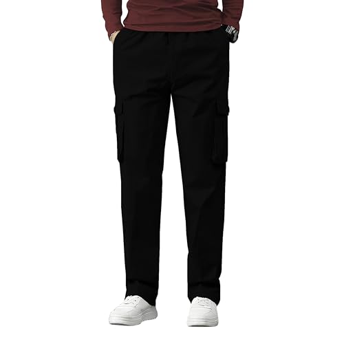 Image of Reoutlook Men's Cargo Pants - Comfortable, Durable, Multi-Pocket Tactical Work Pants for Outdoor, Hiking, & Everyday Wear