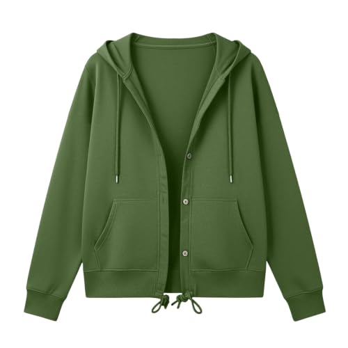 Hooded Cardigan for Women Button Front Drawstring Pockets Sweater - image 7