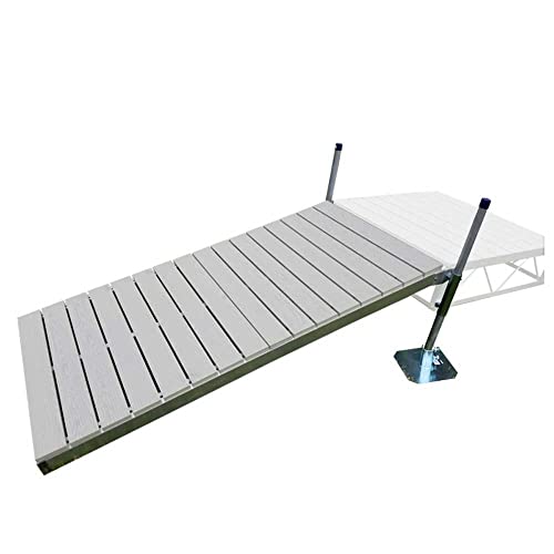 Patriot Shore Ramp Kit, 8 Foot Aluminum Deck, Aluminum Gray