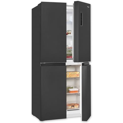 Exquisit Multidoor MD365-125-040D inoxlook-az | No-Frost | Nutzinhalt: 362 L | Schnellgefrieren | Alarm | ECO | 4-Sterne-Gefrieren