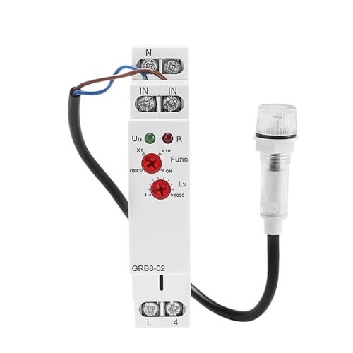 Capteur de lumière pour rail DIN GRB8 éclairage de jardin et vitrine automatique