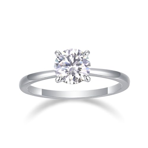 Bague moissanite 2 carats en argent, le cadeau idéal pour femme en taille 62