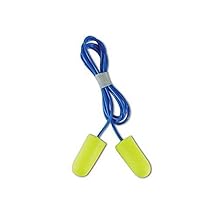 3M 10080529110333 3M 311-1250 E-A-Soft Yellow Neon Disposable Corded Earplugs, OSFA, Blue, One Size Fits All Pack of 200