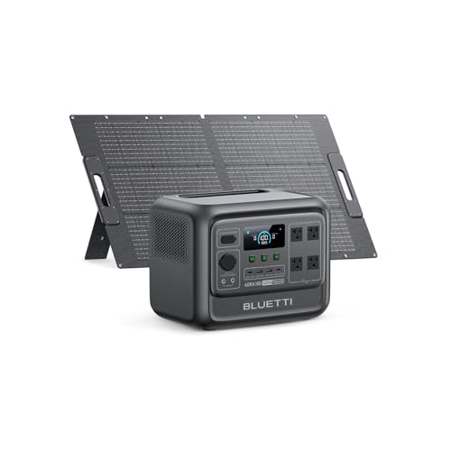 BLUETTI AORA 100 V2 ポータブル電源 と 100W ソーラーパネル 1枚 セット 1024Wh 大容量 リン酸鉄リチウム 業界最小1kWh電源 10年長寿命 定格出力1800W 瞬間最大3600W 電力リフト2700W パススルー 0.01秒のUPS機能 45分で80%充電 アプリ遠隔操作 耐熱防火設計 防災・キャンプ・車中泊に最適 太陽光発電セット 50Hz/60Hz対応の商品画像（Amazon）