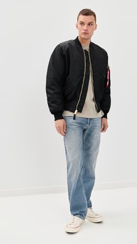 Image of Alpha Industries Men's MA-1 Heritage Fit Flight Jacket, Black, L