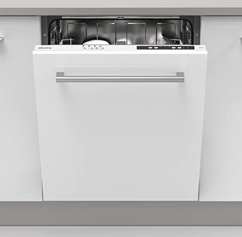 Electra Fully Integrated Standard Dishwasher - White with Fixed Door Fixing Kit - E Rated